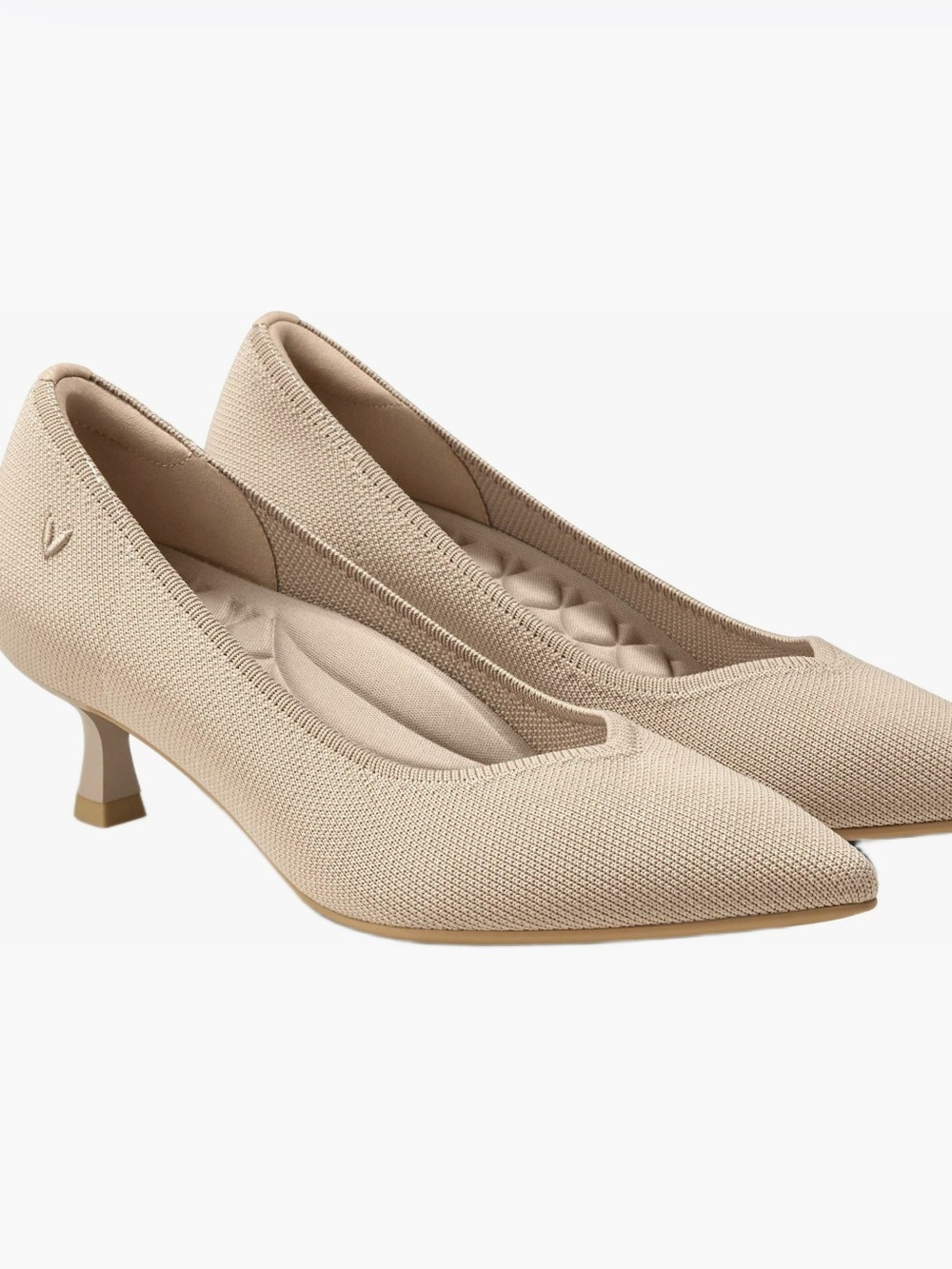 VIVAIA Scarlet Pointed Toe Heels in Almond NEW